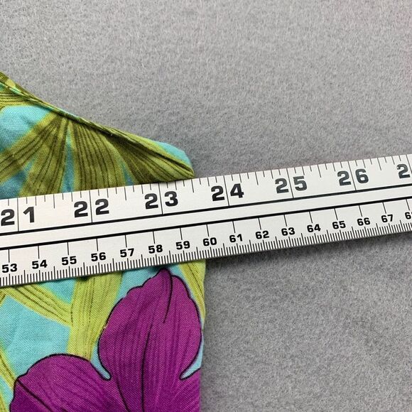 Vintage J&J Hawaii 100% Rayon Maxi Dress 2XL Tropical Granny Core Hippie Gypsy - Picture 8 of 15